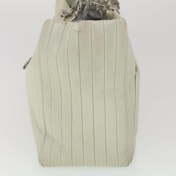 CHANEL Mademoiselle Chain Shoulder Bag Leather LIme Green CC - Picture 3 of 15